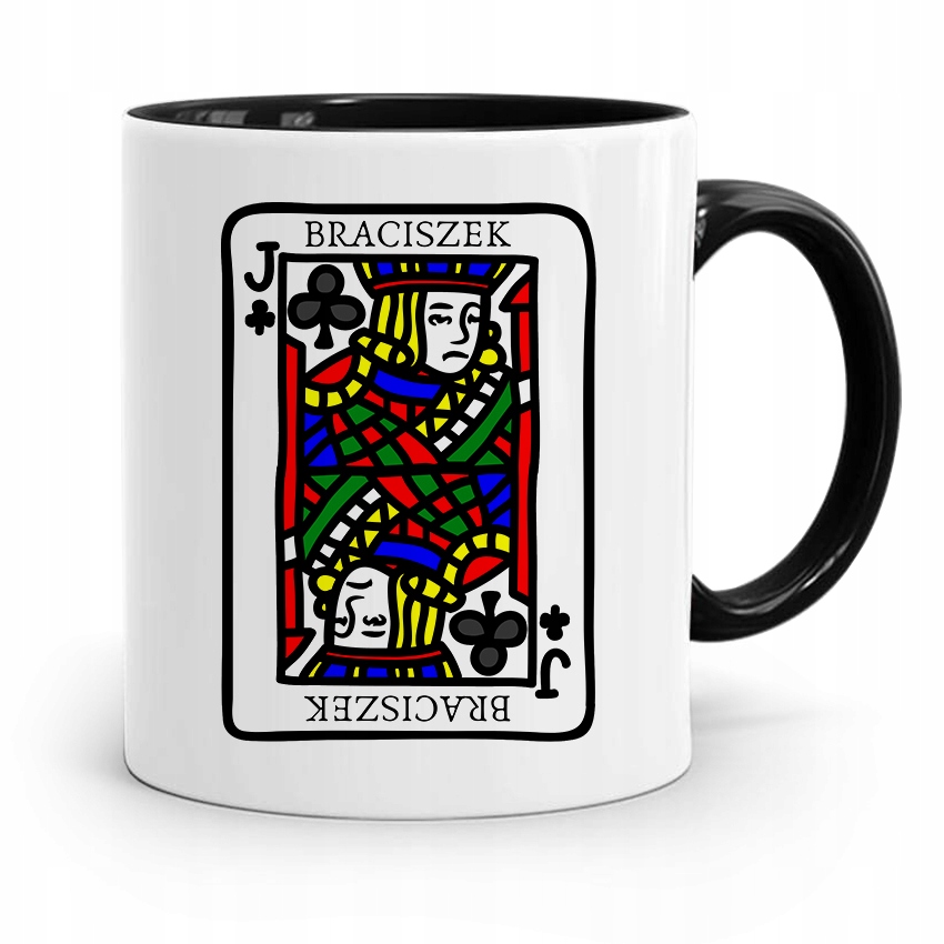 Kubek Czarny Prezent Dla Brata Walet Braciszek Z Nadrukiem Ze Zdjęciem