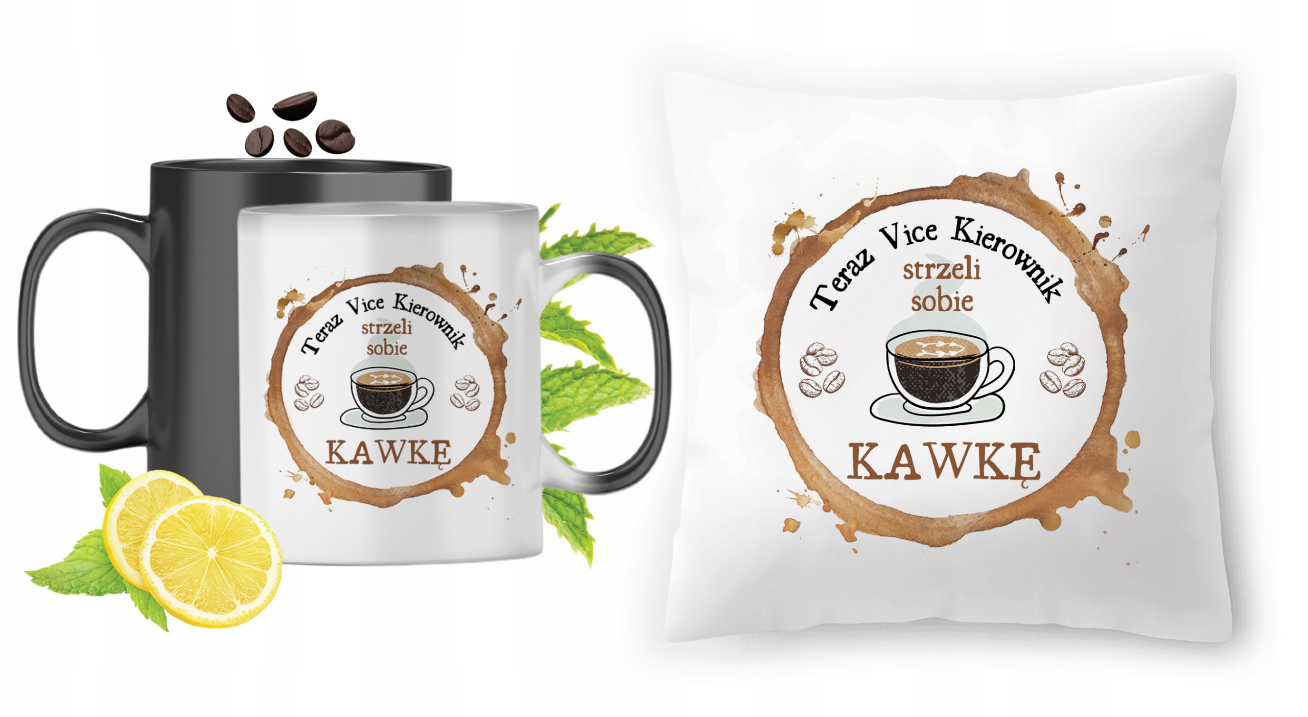 Dla Vice Kierownika Zestaw Kubek Magiczny + Poduszka Z Nadrukiem Ze Zdjęcie