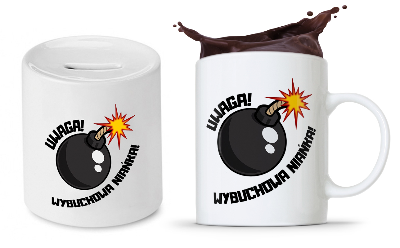 Zestaw Dla Niani Opiekunki Kubek + Skarbonka Z Nadrukiem Ze Zdjęciem