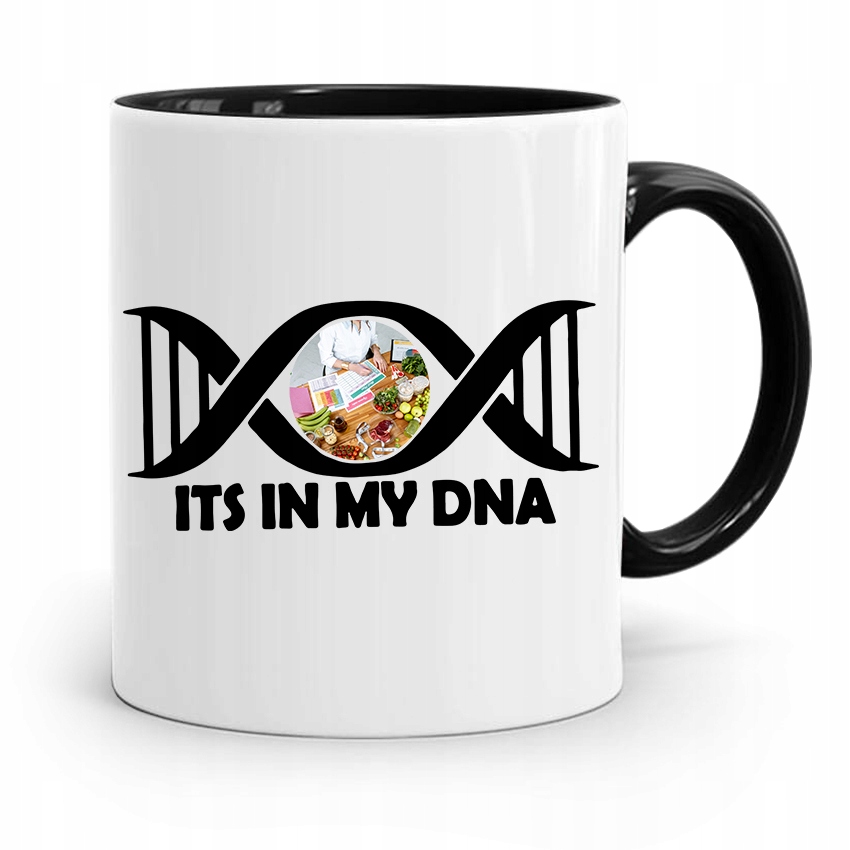 Dla Dietetyka Dietetyczki Kubek Czarny Na Prezent Z Nadrukiem Ze Zdjęciem