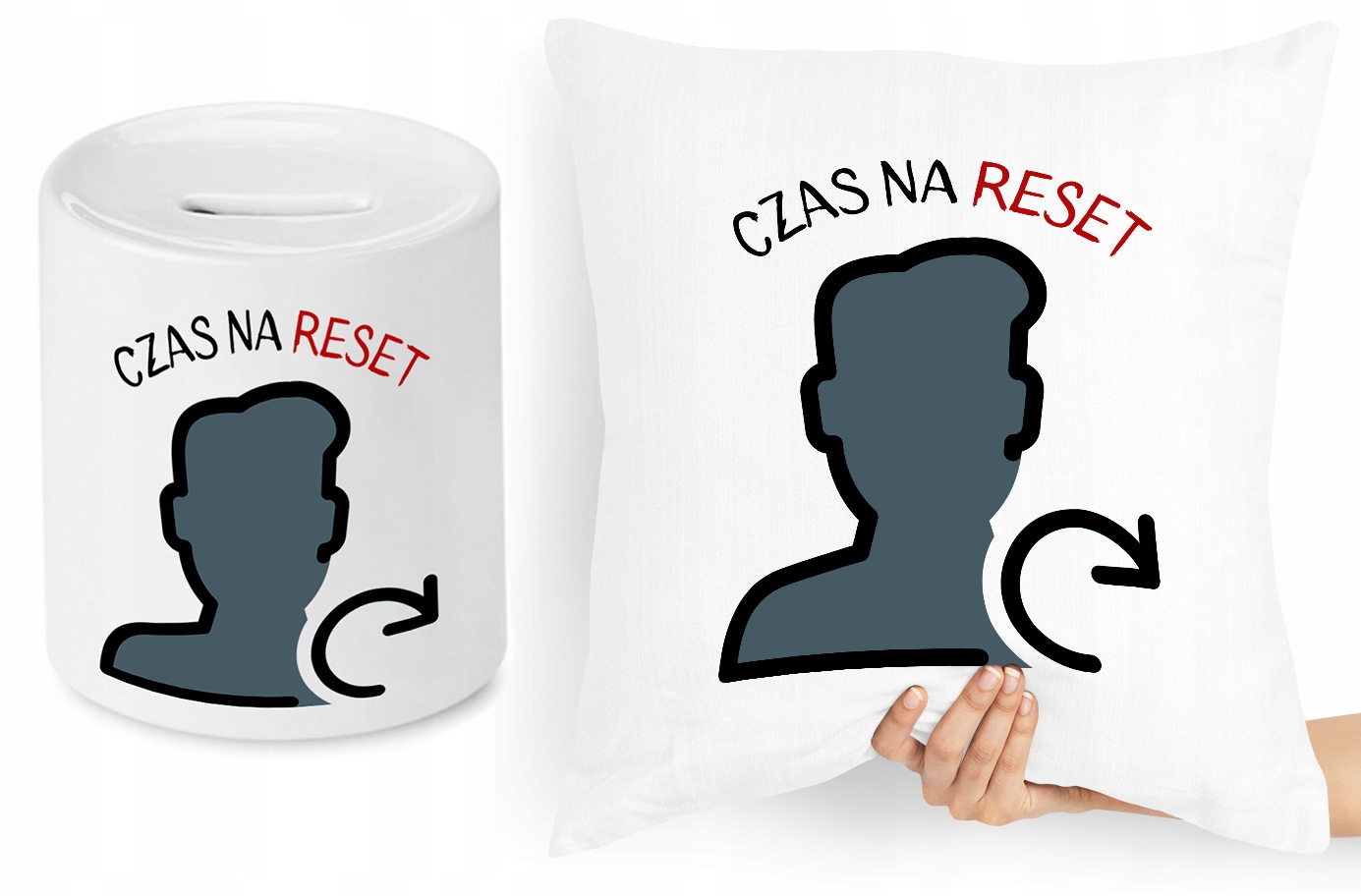 Dla Informatyka Zestaw Poduszka + Skarbonka Z Nadrukiem Ze Zdjęciem