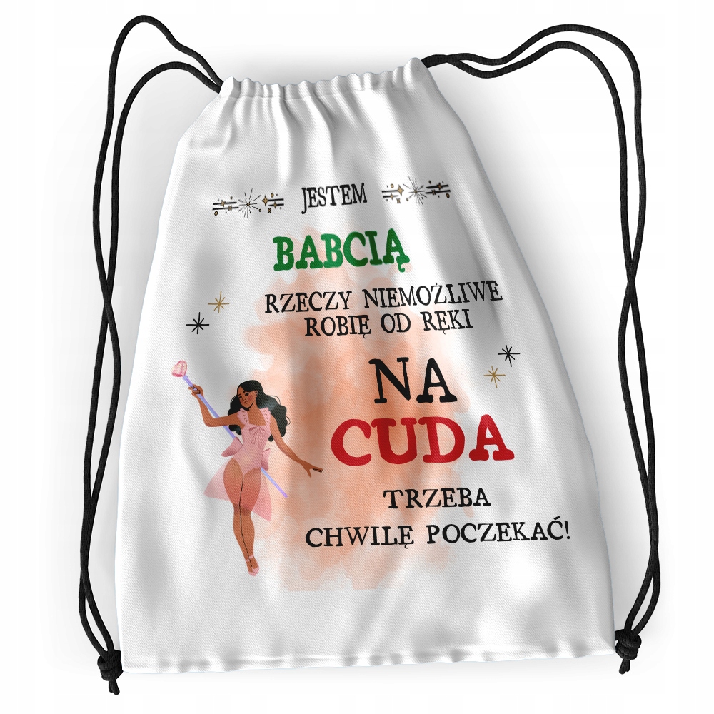 Plecak Dla Babci Sportowy Szkolny Worek Torba Z Nadrukiem Ze Zdjęciem