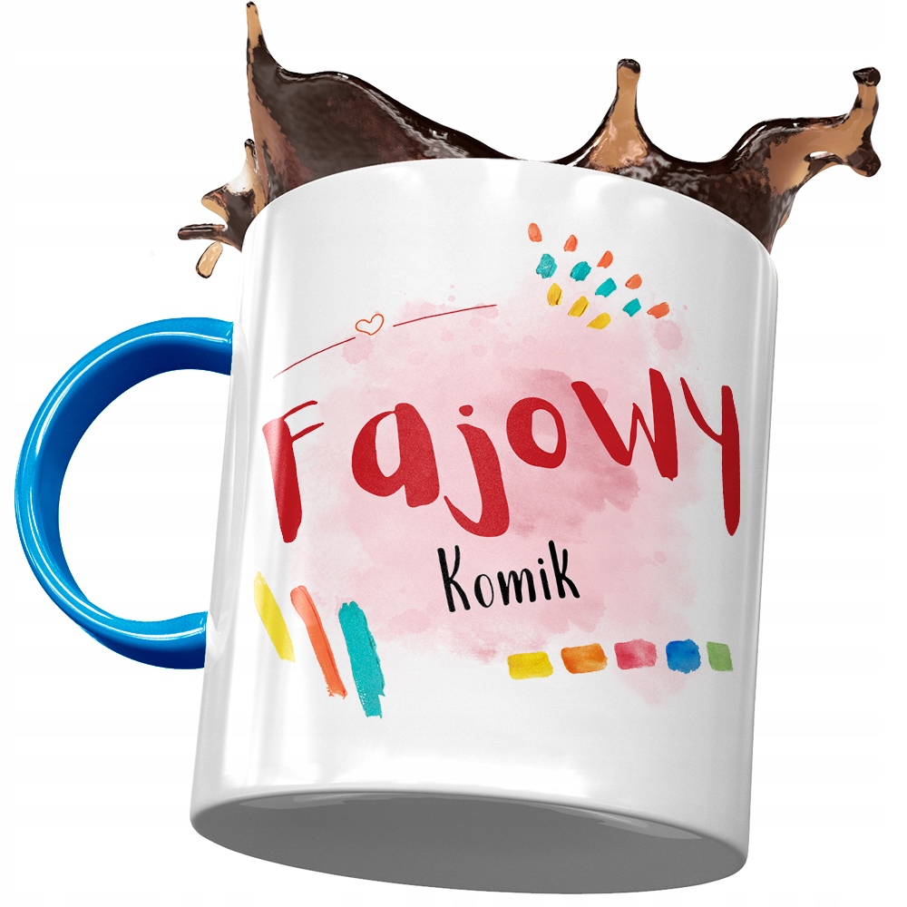 Kubek Błękitny Dla Komika Fajowy Komik Z Nadrukiem Ze Zdjęciem