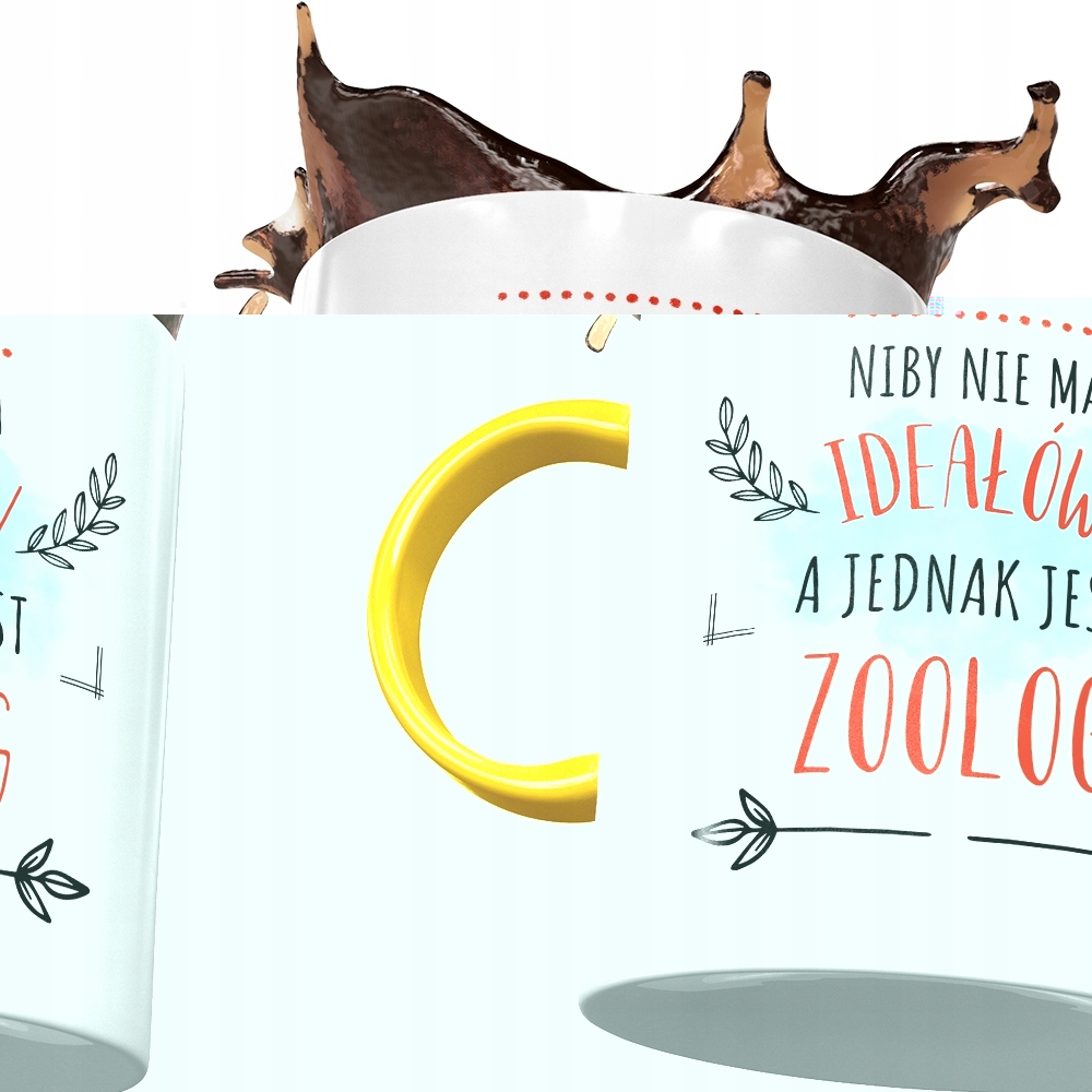 Kubek Żółty Dla Zoologa Niby Nie Ma Ideałów Kubek Z Nadrukiem Ze Zdjęciem