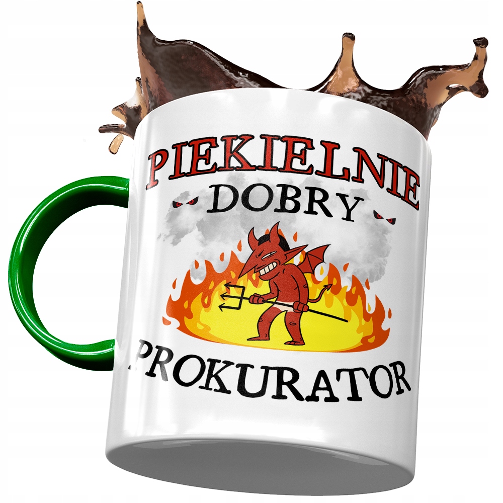 Kubek Zielony Prokuratora Piekielnie Dobry Z Nadrukiem Ze Zdjęciem
