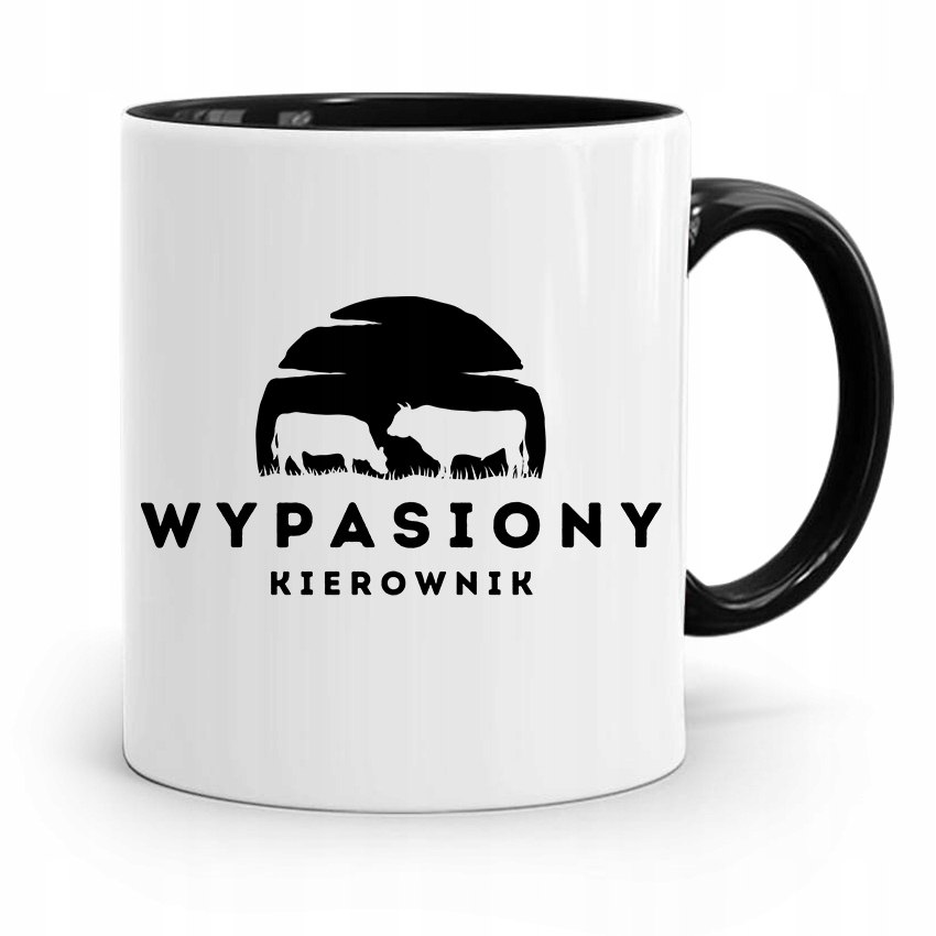 Kubek Czarny Dla Kierownika Wypasiony Kierownik Z Nadrukiem Ze Zdjęciem