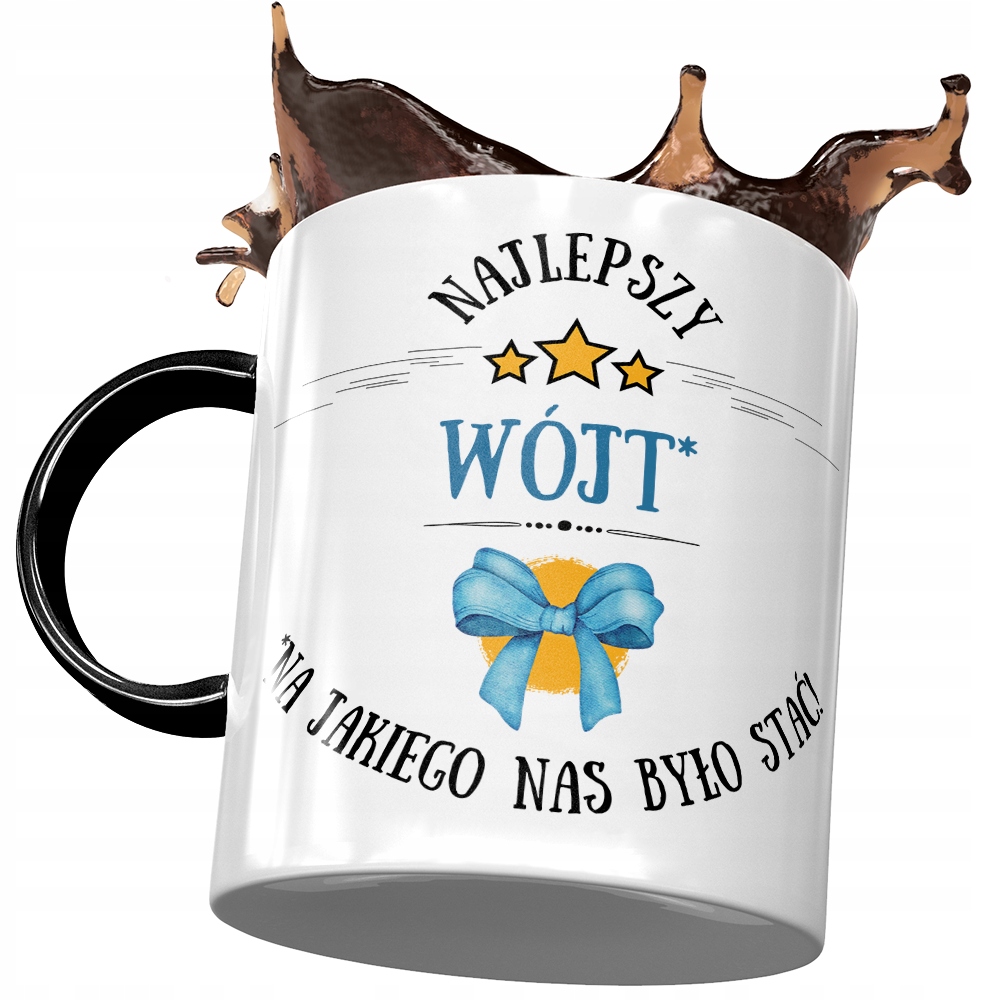 Kubek Czarny Dla Wójta Najlepszy Wójt Na Prezent Z Nadrukiem Ze Zdjęciem
