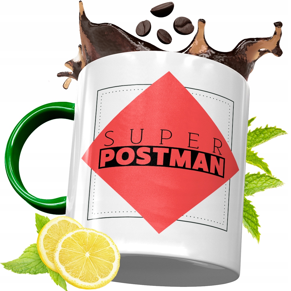 Kubek Zielony Dla Listonosza Na Prezent Urodziny Z Nadrukiem Ze Zdjęciem