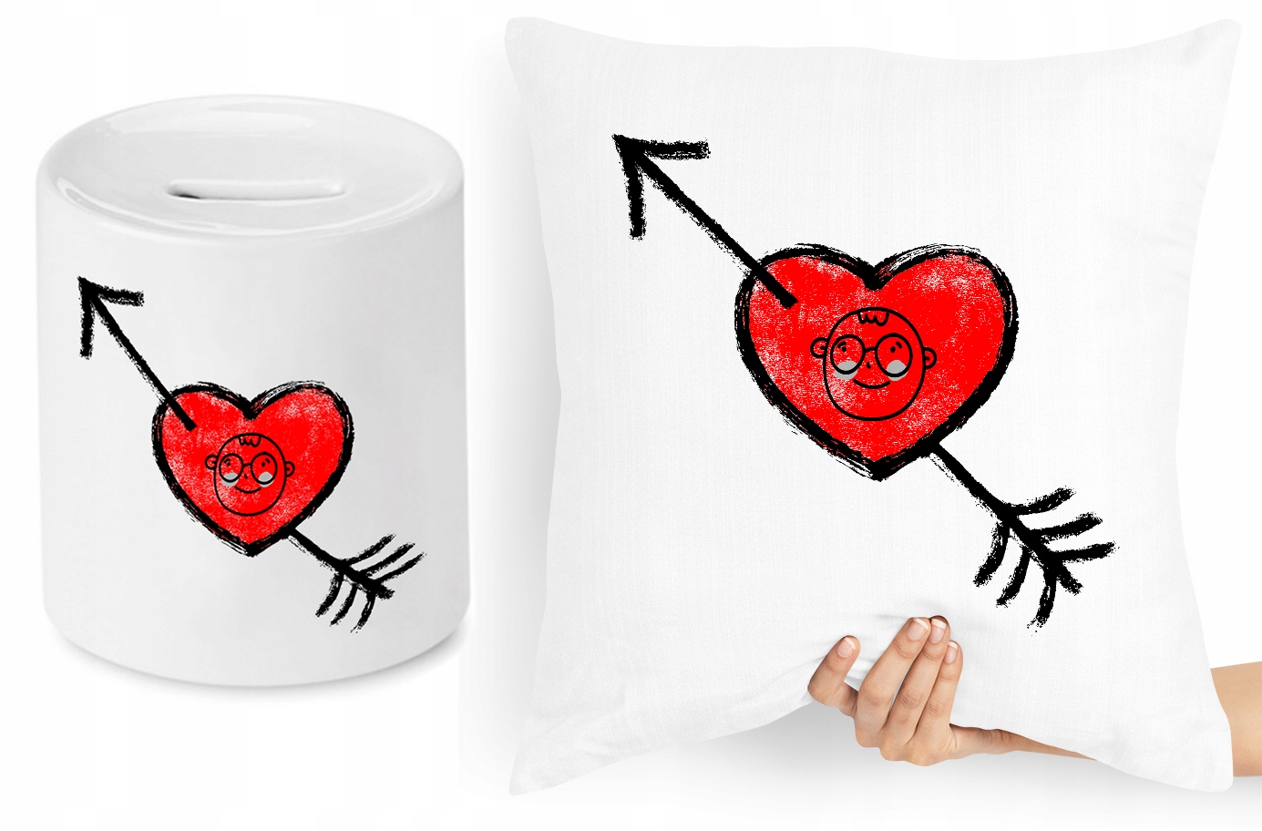 Dla Syna Zestaw Poduszka + Skarbonka Prezent Z Nadrukiem Ze Zdjęciem