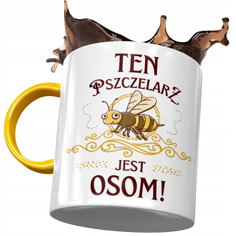 Kubek Żółty Dla Pszczelarza Jest Osom! Prezent Z Nadrukiem Ze Zdjęciem