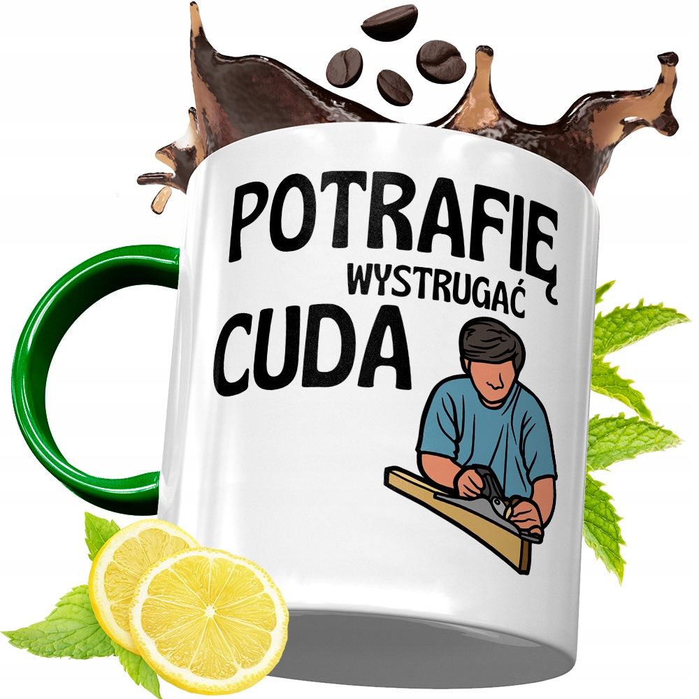 Kubek Zielony Dla Stolarza Na Urodziny Prezent Z Nadrukiem Ze Zdjęciem