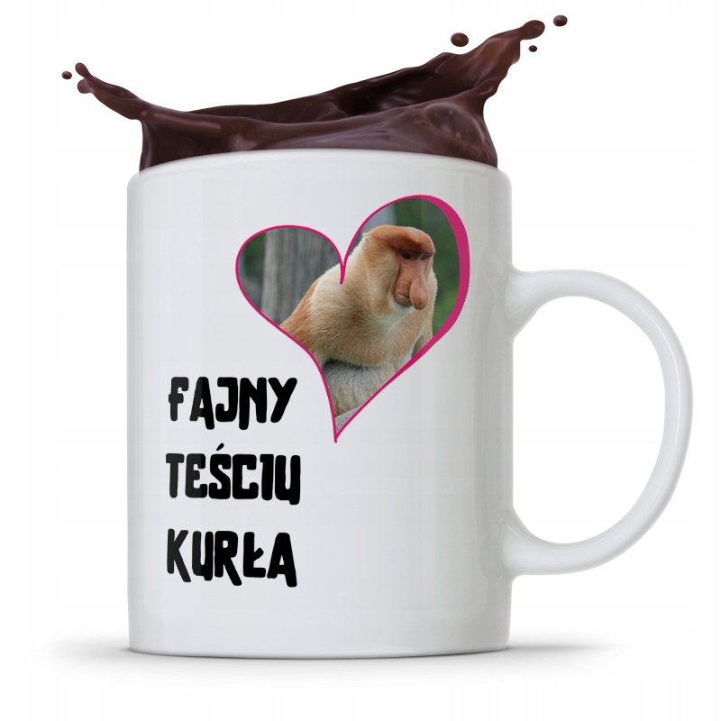 Kubek Prezent Dla Teścia Fajny Teściu Kurła Z Nadrukiem Ze Zdjęciem