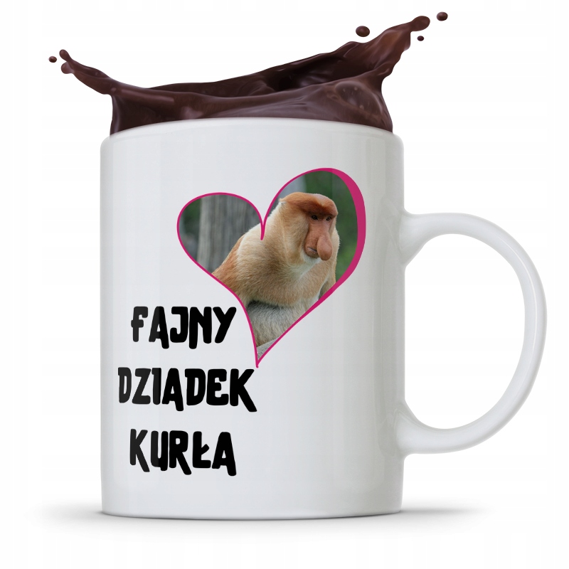 Kubek Prezent Dzień Dziadka Fajny Dziadek Kurła Z Nadrukiem Ze Zdjęciem