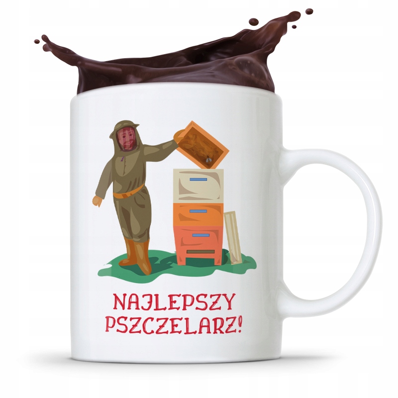 Kubek Prezent Dla Pszczelarza Najlepszy Pszczelarz Z Nadrukiem Ze Zdjęciem