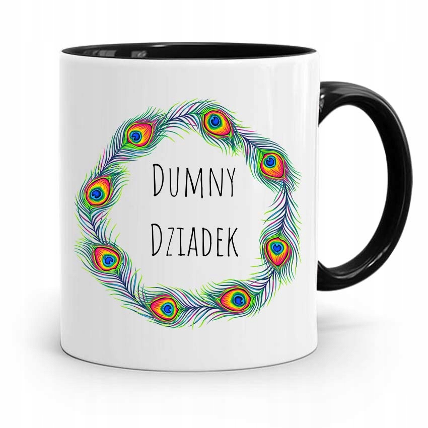 Kubek Czarny Prezent Dla Dziadka Dumny Dziadek Z Nadrukiem Ze Zdjęciem