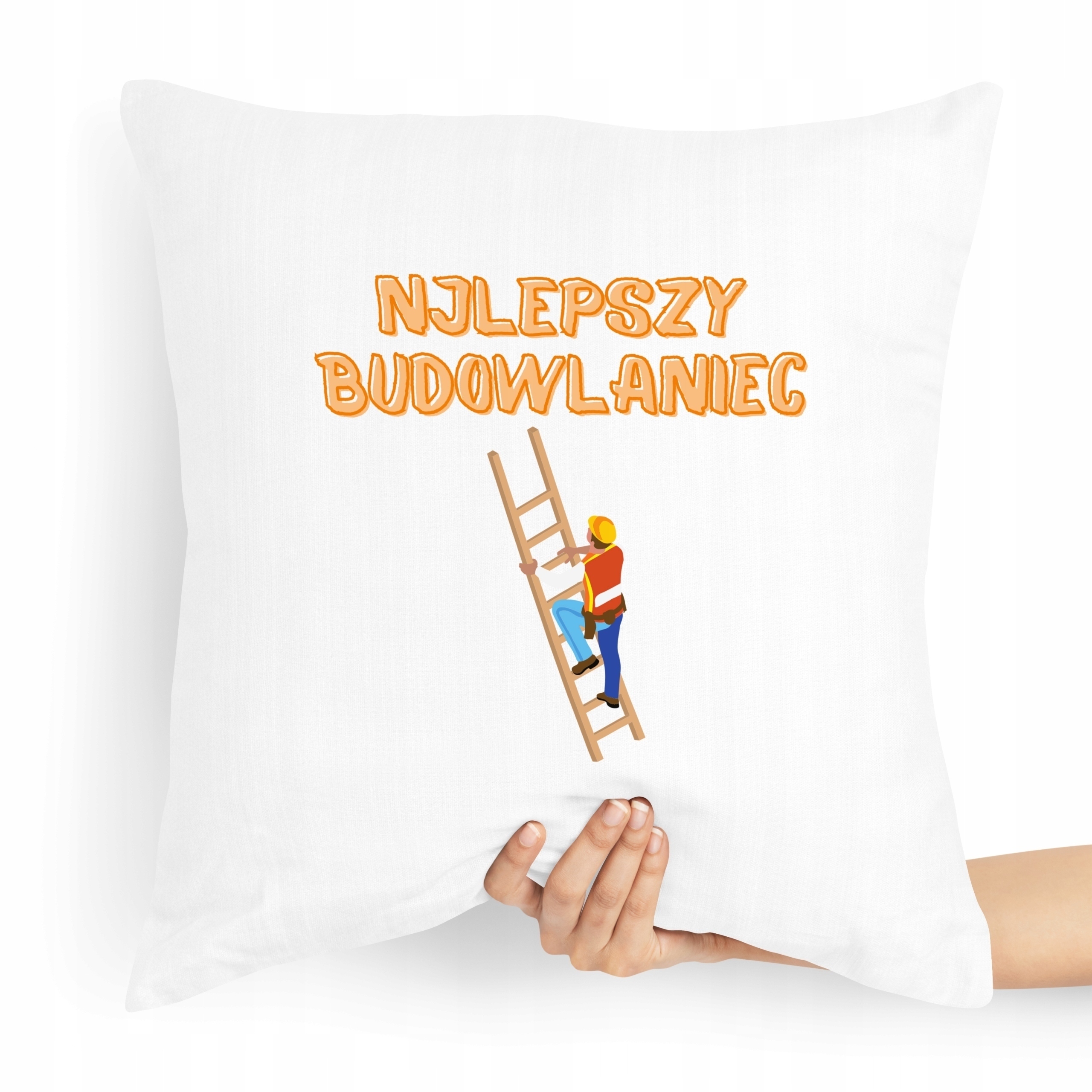 Poduszka Budowlańca Majstra Najlepszy Budowlaniec Z Nadrukiem Ze Zdjęciem