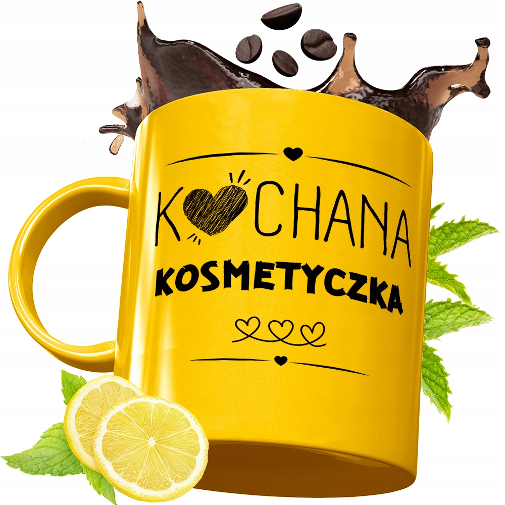 Złoty Kubek Premium Dla Kosmetyczki Prezent Z Nadrukiem Ze Zdjęciem