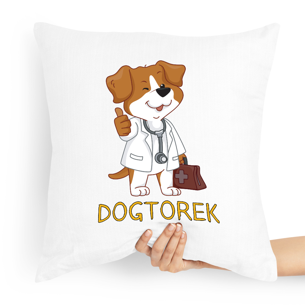Poduszka Prezent Dla Weterynarza Dogtorek Z Nadrukiem Ze Zdjęciem