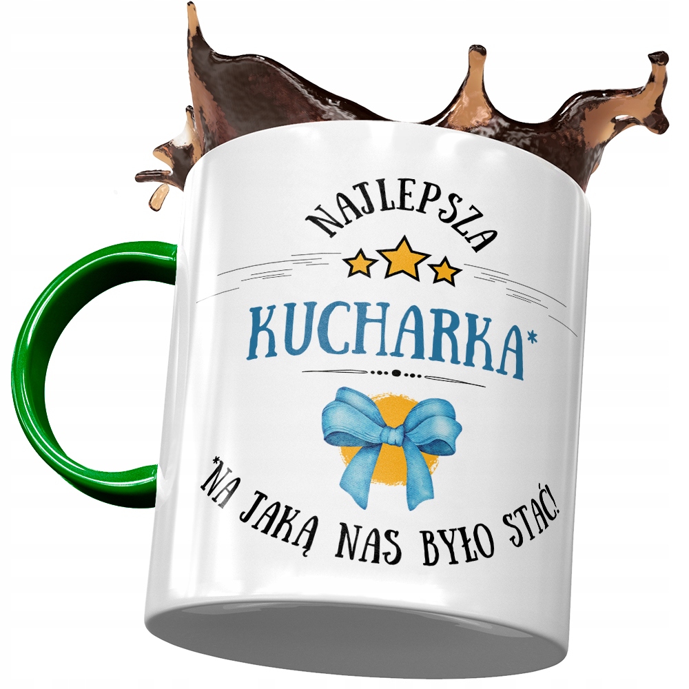 Kubek Zielony Dla Kucharki Najlepsza Kucharka Z Nadrukiem Ze Zdjęciem