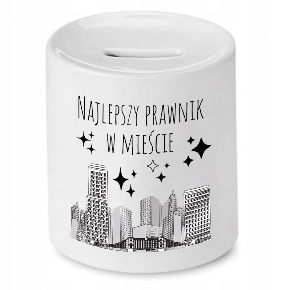 Skarbonka Dla Prawnika Najlepszy W Mieście Prezent Z Nadrukiem Ze Zdjęciem