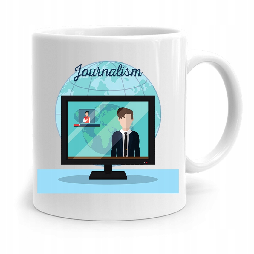 Kubek Dziennikarza Reportera Jurnalism Prezent Z Nadrukiem Ze Zdjęciem