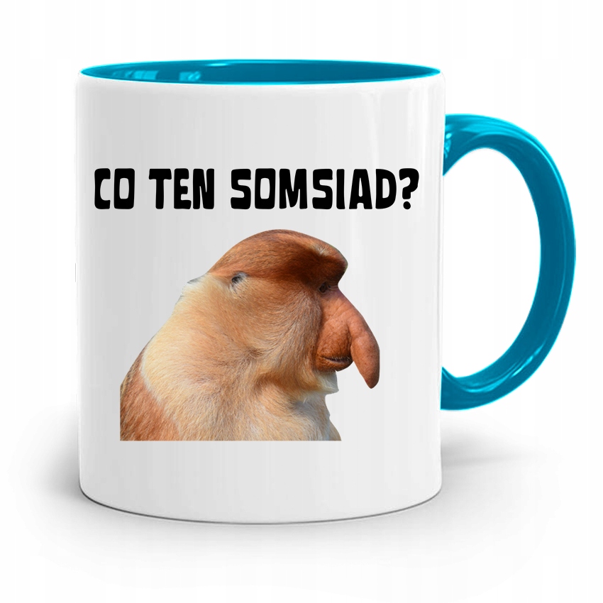 Kubek Błękitny Nosacz Janusz Co Ten Somsiad? Z Nadrukiem Ze Zdjęciem