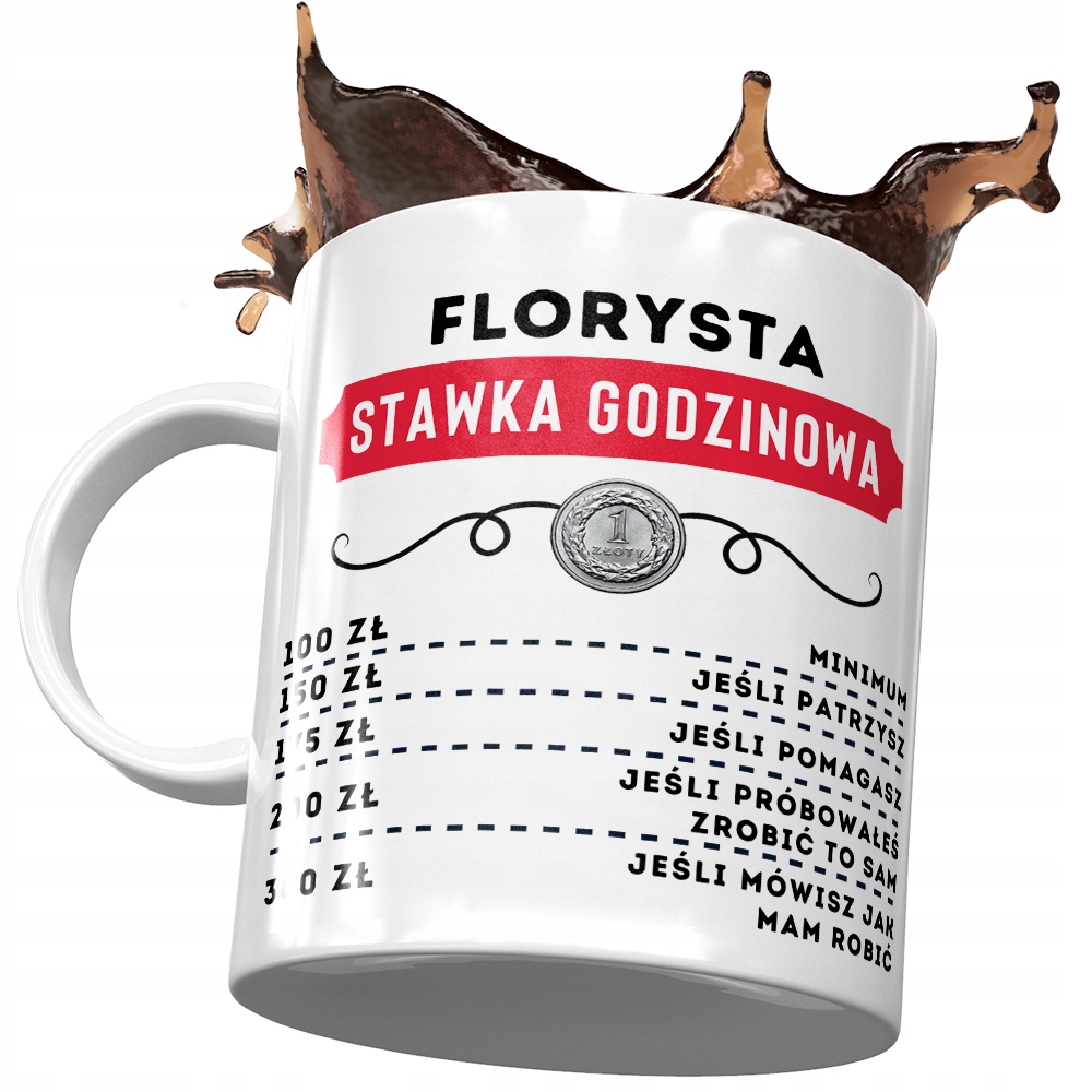 Dla Florysty Kubek Na Urodziny Imieniny Na Prezent Z Nadrukiem Ze Zdjęciem