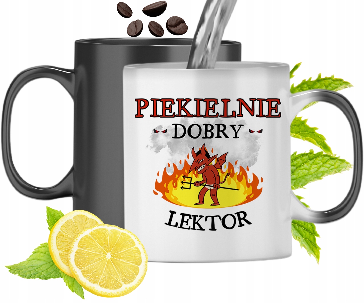 Kubek Magiczny Dla Lektora Zmieniający Kolor Z Nadrukiem Ze Zdjęciem