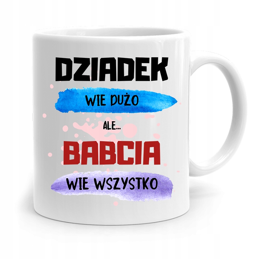 Kubek Dla Babci Na Urodziny Babcia Wie Wszystko Z Nadrukiem Ze Zdjęciem