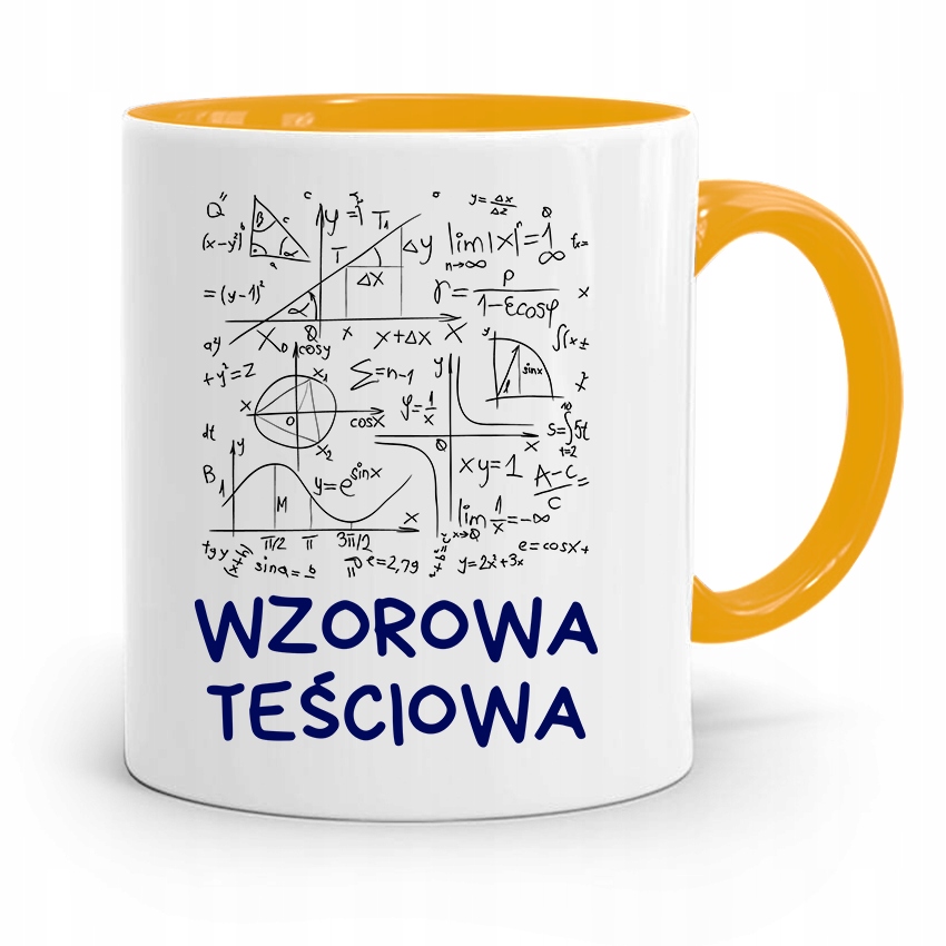 Kubek Żółty Teściowej Mamy Wzorowa Teściowa Z Nadrukiem Ze Zdjęciem