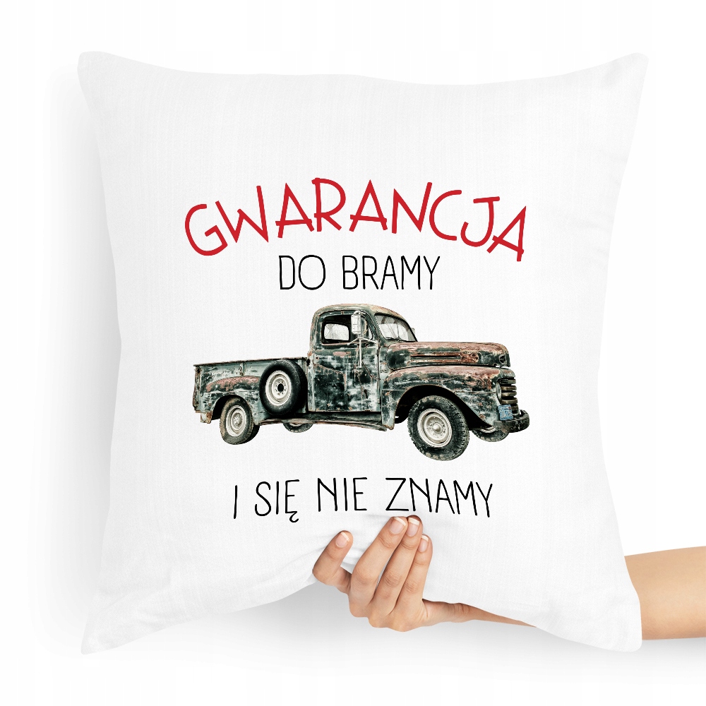 Poduszka Prezent Dla Mechanika Gwarancja Do Bramy Z Nadrukiem Ze Zdjęciem