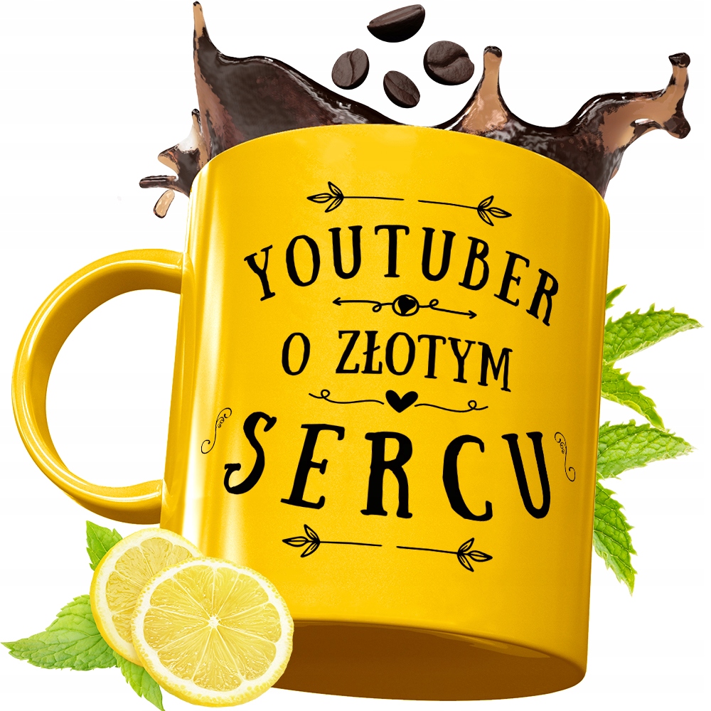 Złoty Kubek Premium Dla Youtubera Prezent Z Nadrukiem Ze Zdjęciem