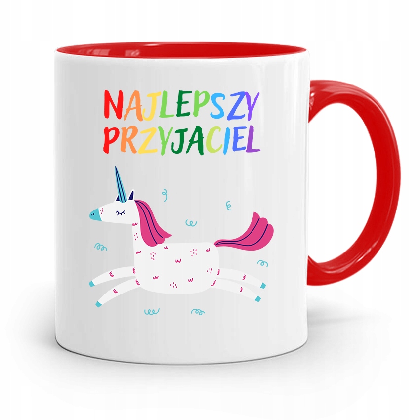 Kubek Czerwony Dla Dzieci Najlepszy Przyjaciel Z Nadrukiem Ze Zdjęciem