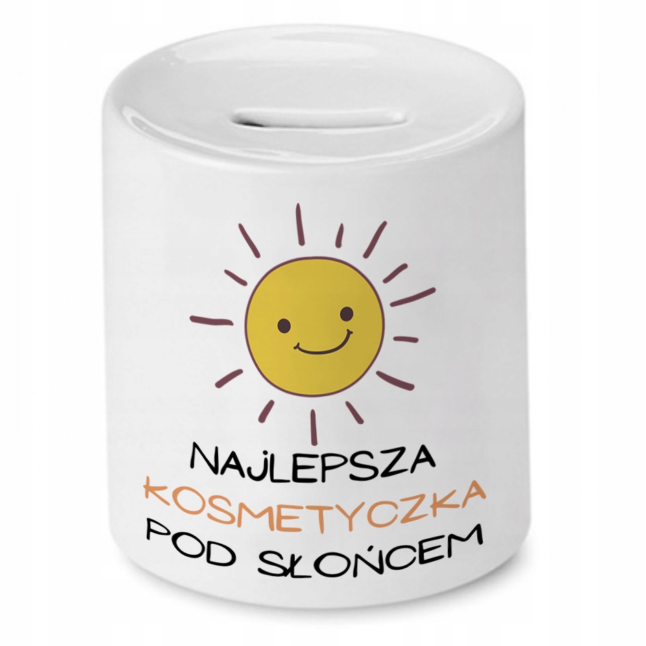 Skarbonka Kosmetyczki Najlepsza Pod Słońcem Z Nadrukiem Ze Zdjęciem