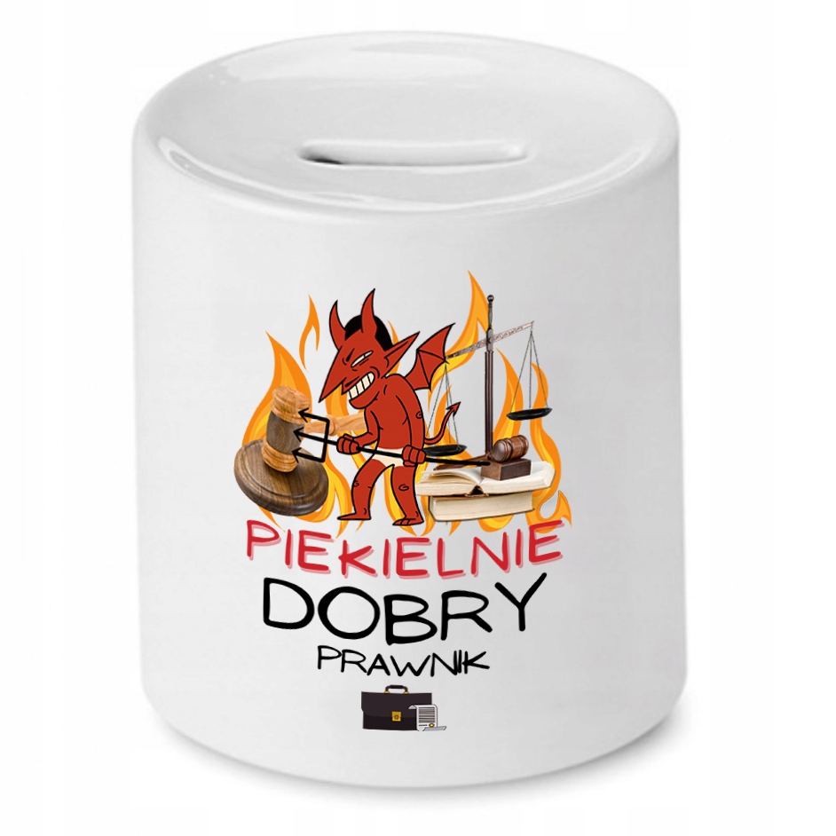 Skarbonka Dla Prawnika Piekielnie Dobry Prawnik Z Nadrukiem Ze Zdjęciem