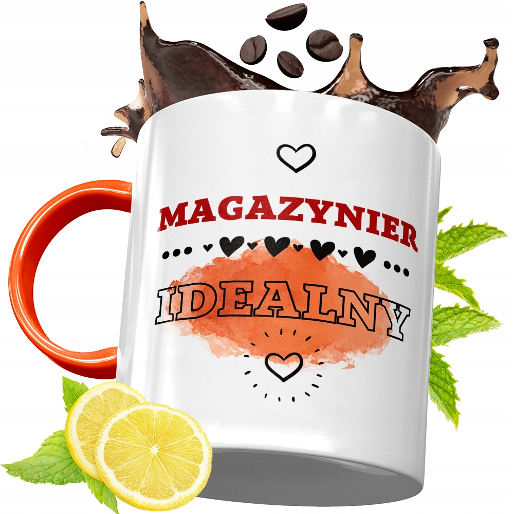 Kubek Pomarańczowy Dla Magazyniera Prezent Z Nadrukiem Ze Zdjęciem