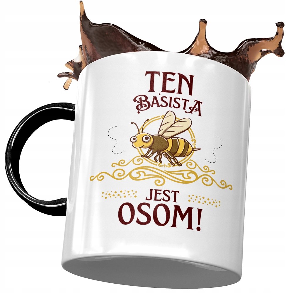 Kubek Czarny Dla Basisty Ten Basista Jest Osom Z Nadrukiem Ze Zdjęciem