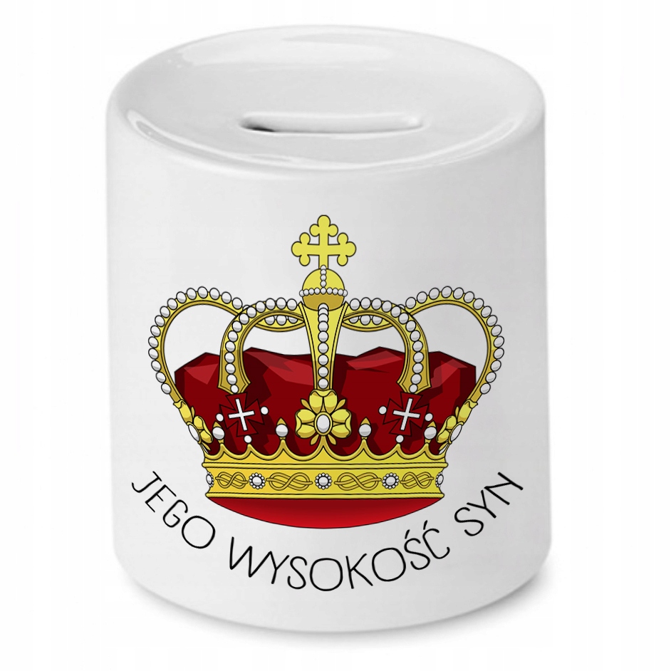 Skarbonka Dla Syna Jego Wysokość Syn Prezent Z Nadrukiem Ze Zdjęciem