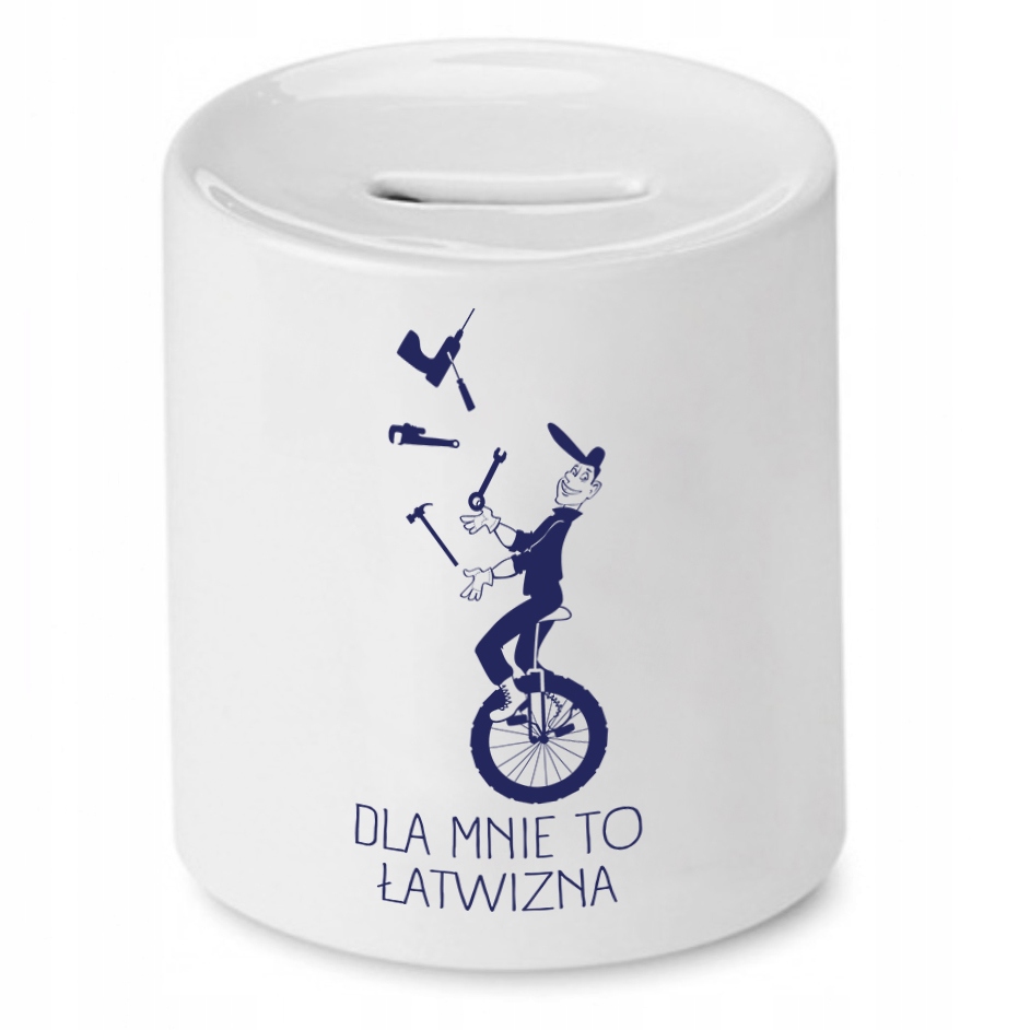 Skarbonka Dla Budowlańca Dla Mnie To Łatwizna Z Nadrukiem Ze Zdjęciem