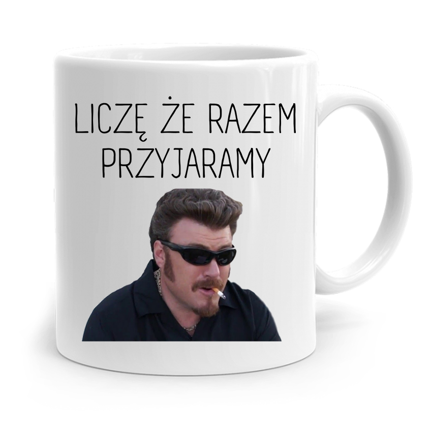 Kubek Dla Dziewczyny Liczę Że Razem Przyjaramy Z Nadrukiem Ze Zdjęciem