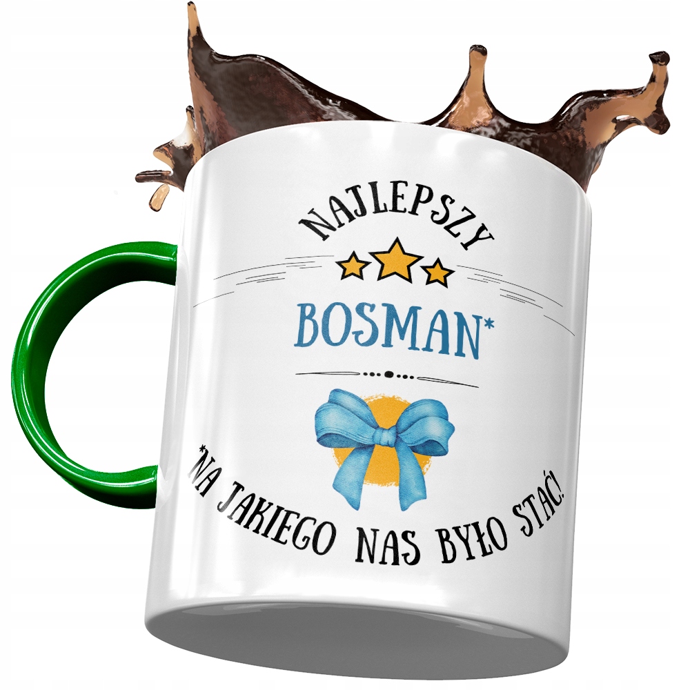 Kubek Zielony Dla Bosmana Najlepszy Bosman Prezent Z Nadrukiem Ze Zdjęciem
