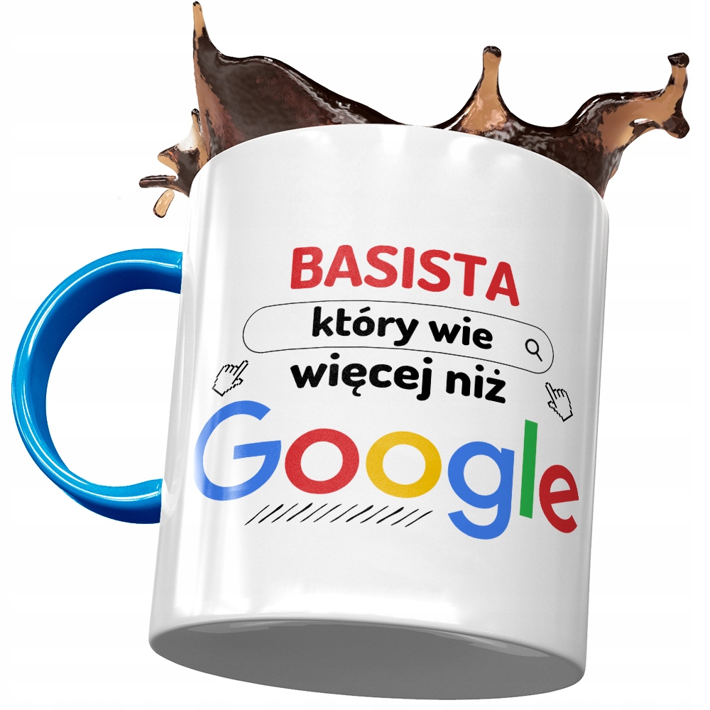 Kubek Błękitny Dla Basisty Który Wie Więcej Z Nadrukiem Ze Zdjęciem