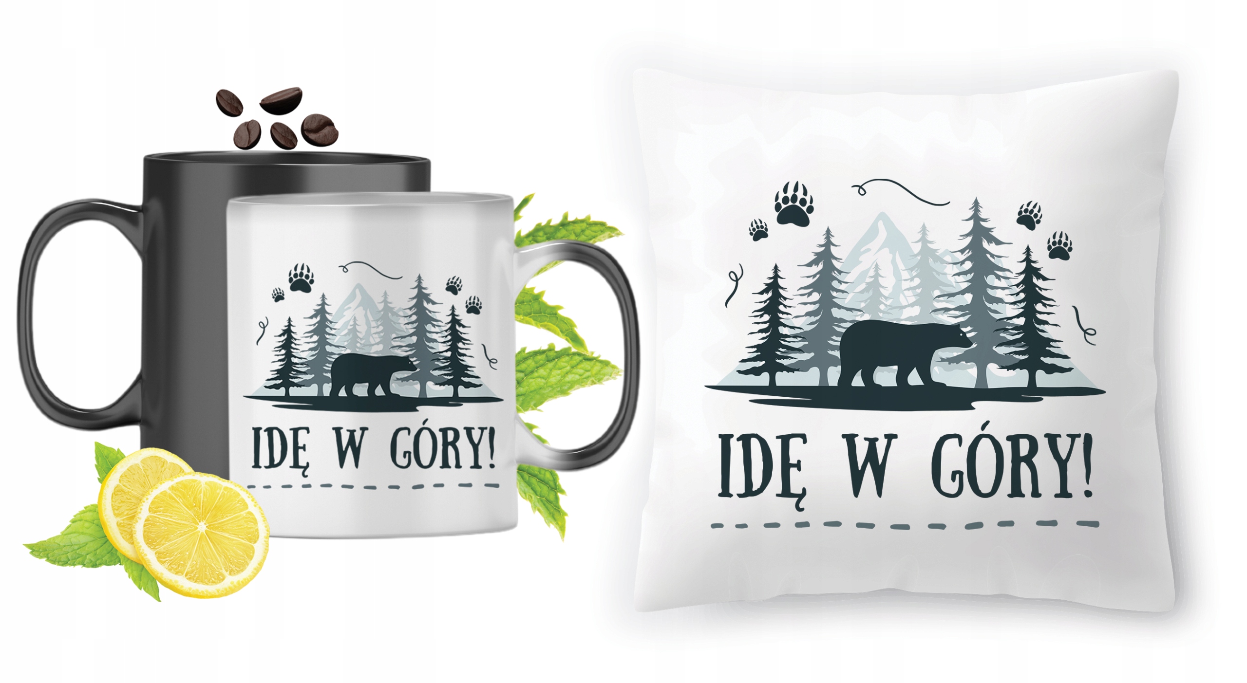 Misie Zestaw Kubek Magiczny + Poduszka Z Nadrukiem Ze Zdjęciem