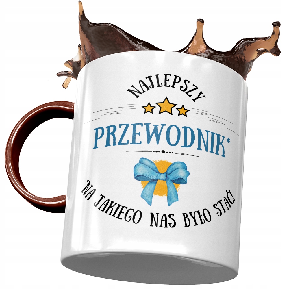 Kubek Bordowy Przewodnika Najlepszy Przewodnik Z Nadrukiem Ze Zdjęciem