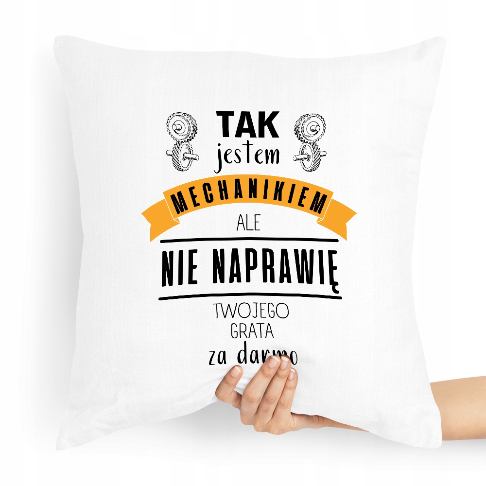 Poduszka Prezent Dla Mechanika Jestem Mechanikiem Z Nadrukiem Ze Zdjęciem