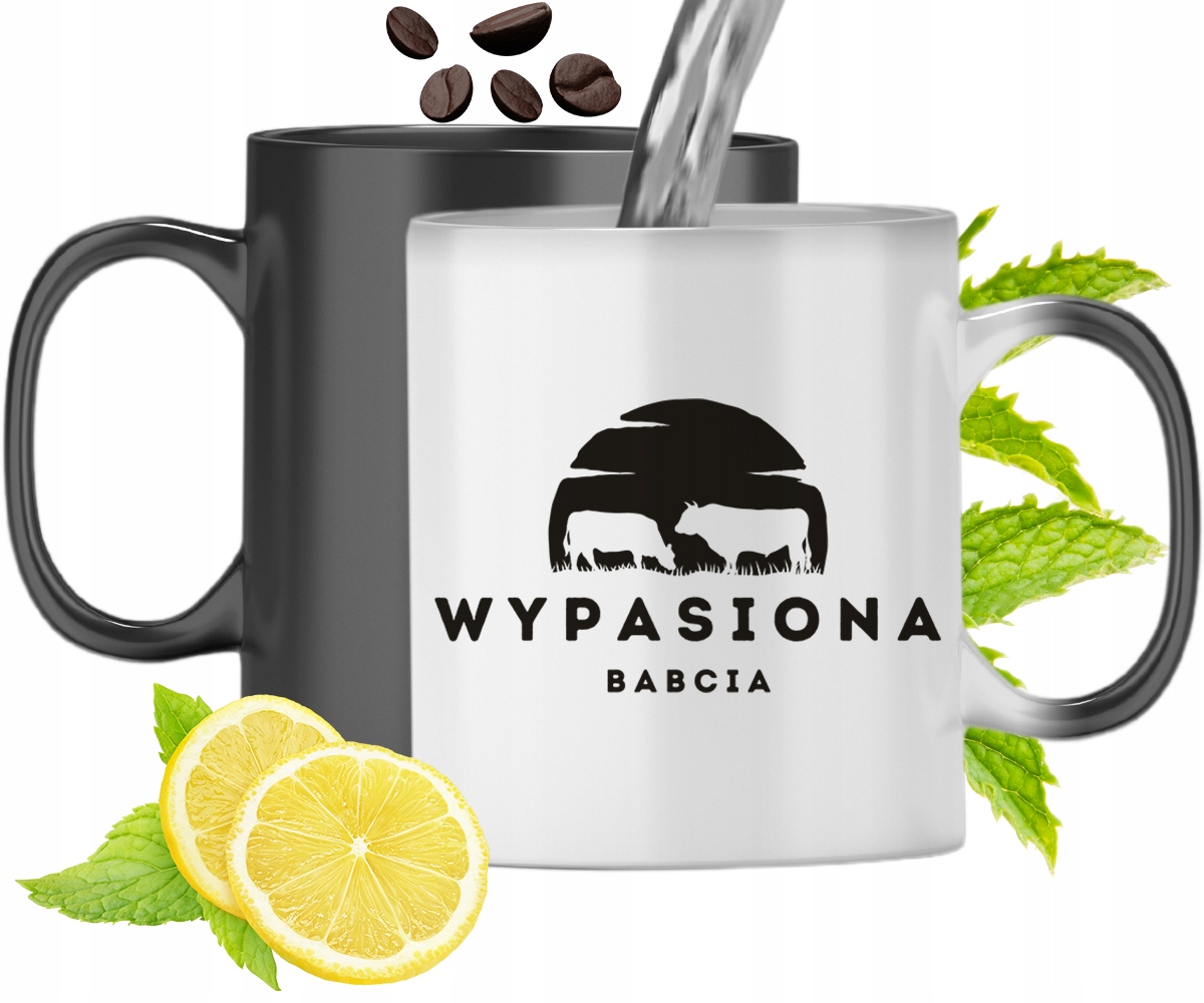 Kubek Magiczny Dla Babci Zmieniający Kolor Z Nadrukiem Ze Zdjęciem