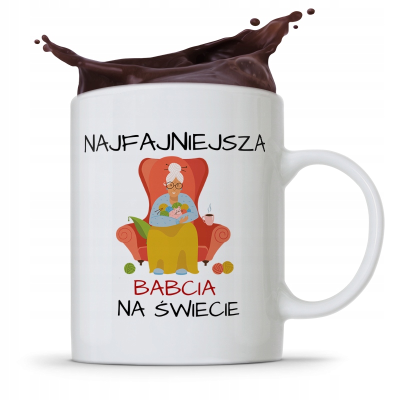 Kubek Dla Babci Na Imieniny Najfajniejsza Babcia Z Nadrukiem Ze Zdjęciem