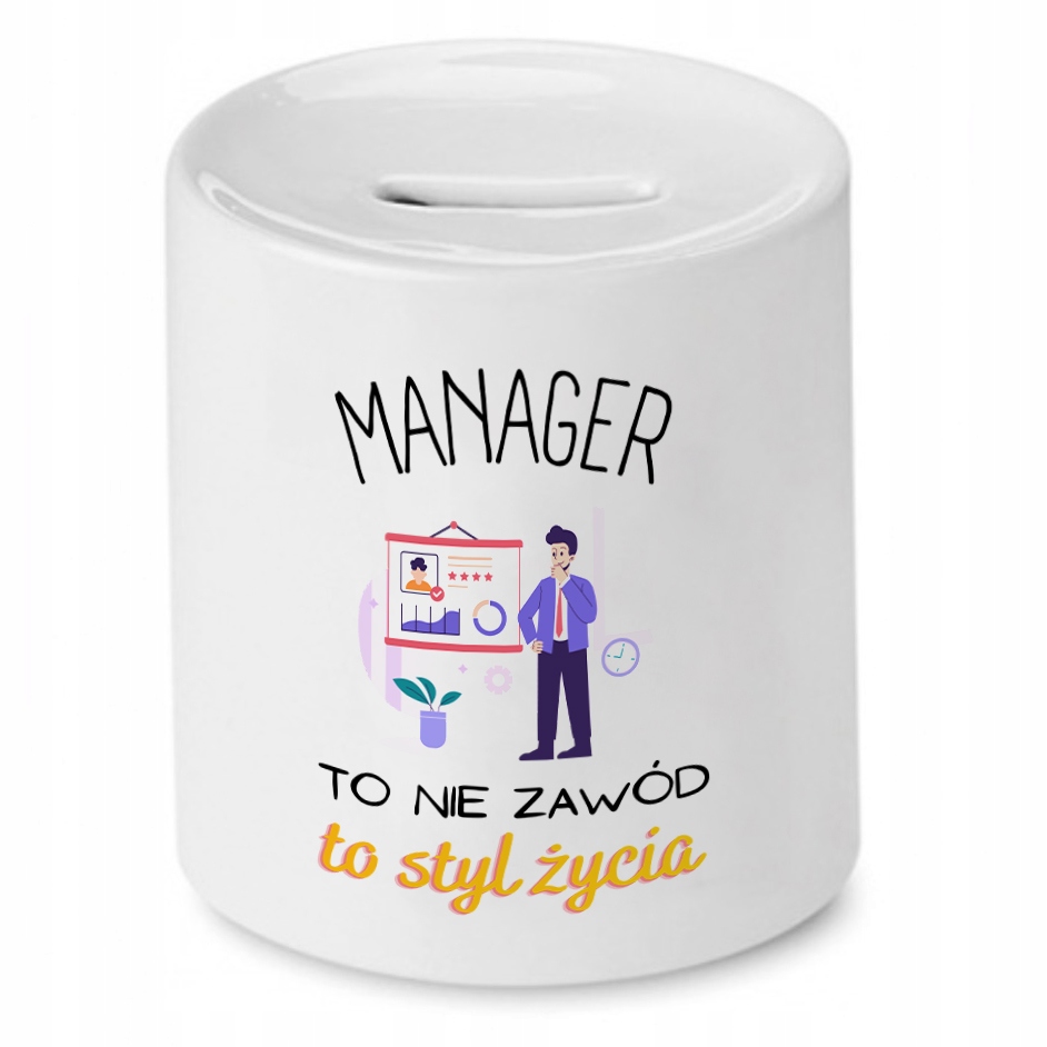 Dla Menadżer Menagera Skarbonka Na Prezent Z Nadrukiem Ze Zdjęciem