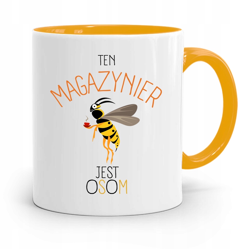 Kubek Żółty Dla Magazyniera Jest Osom Prezent Z Nadrukiem Ze Zdjęciem