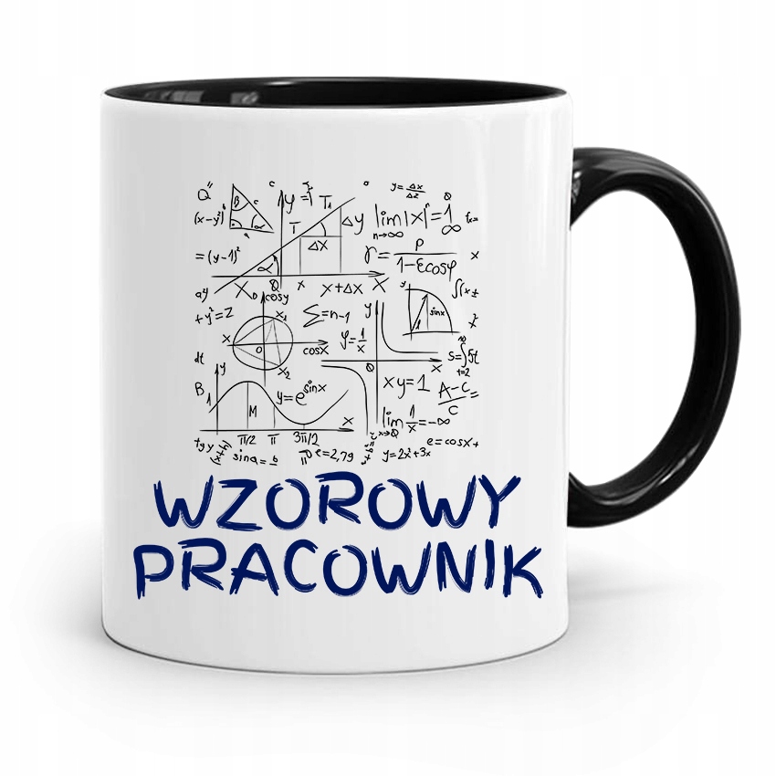 Dla Pracownika Kubek Czarny Wzorowy Pracownik Z Nadrukiem Ze Zdjęciem